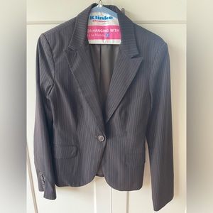 Express Brown Pinstripe Suit - size 8